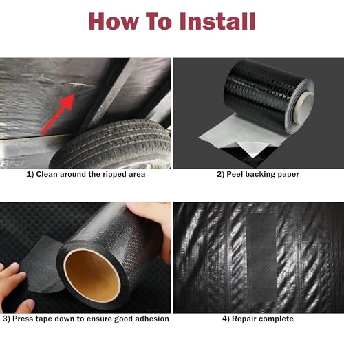 Lumintrail Mobile Flex Bottom Board Mobile Home Underbelly Wrap Repair | 48" x 14ft | Durable Polyethylene Vapor Barrier | with 4" x 108ft Flex Mend Bottom Board Repair Tape a Keychain Light