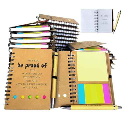 Appreciation Thank You Gifts,21 Set Spiral Notebook with Pen,Office/School Supplies,Bulk Inspirational Journals Notepads,Small Notebooks for Teachers Students Employee Women Men Work & Note (21 SET)