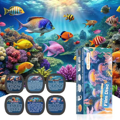 Rusoso Galaxy Projector Discs 6-Pack Replacement Ocean Scenes HD for Night Light Starry Sky