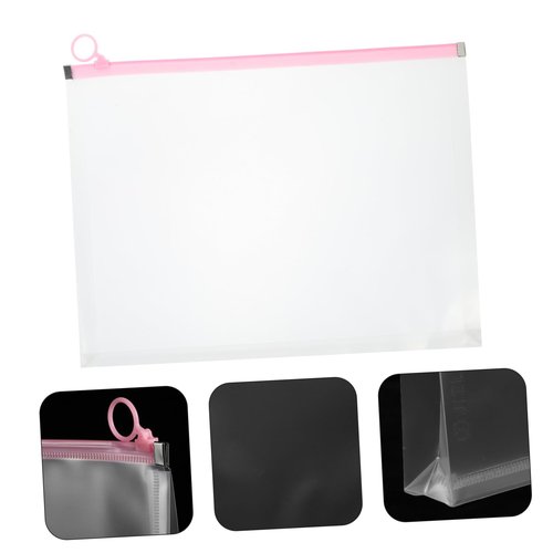 Angoily 4pcs Document Folders Thick Plastic File Envelopes Easy Closure for Office Supplies and Organizing Stationery Stylish Colors