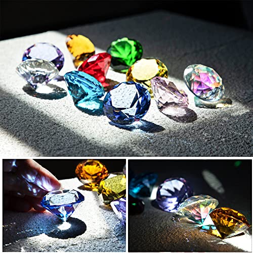 10pcs Multi 40mm Crystal Diamond Paperweights Fake Diamonds - HDCRYSTALGIFTS