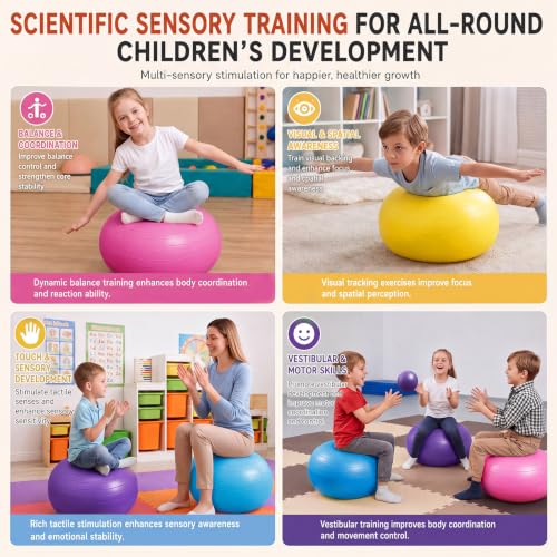 Lewtemi 4 Pcs Flexible Classroom Seating Donut Chairs, Bright Color, 20'' - Variation Fresh Color / 4