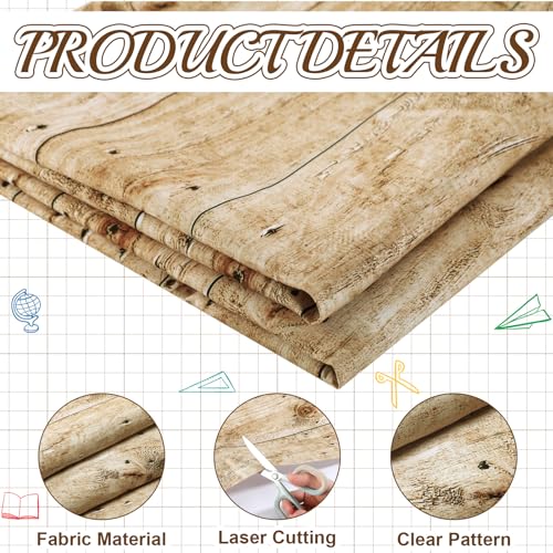 Mindsoft Rustic Wood Bulletin Board Paper 48x107 Inches for Classroom and Decor