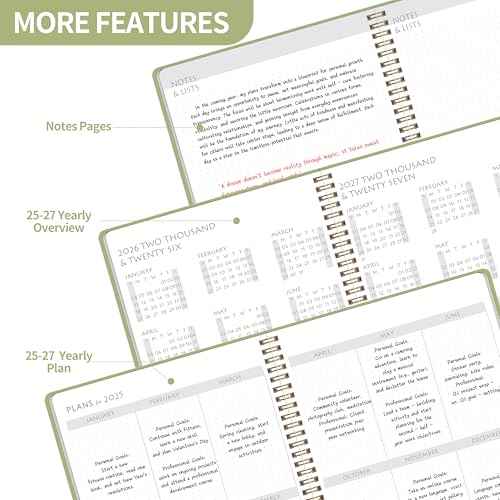 Monthly Planner 2025-2027 - 2 Year Monthly Planner Calendar 2025-2027, July 2025 - June 2027, 7.3" * 9.5", 24 Months Calendar Planner with Waterproof Cover£¦Spiral Bound, for Office, School Home Planning - Green