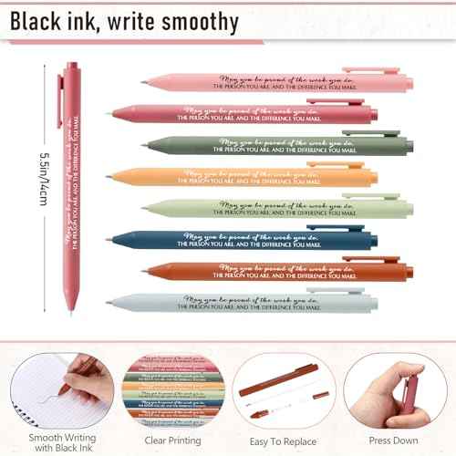 48 Pcs/24 Set Christmas Employee Appreciation Gift for Coworkers Staff Teacher Nurse Practitioner Positive A6 Spiral Journal Notebook with Pen for Team Gift(Fresh Color,May You)