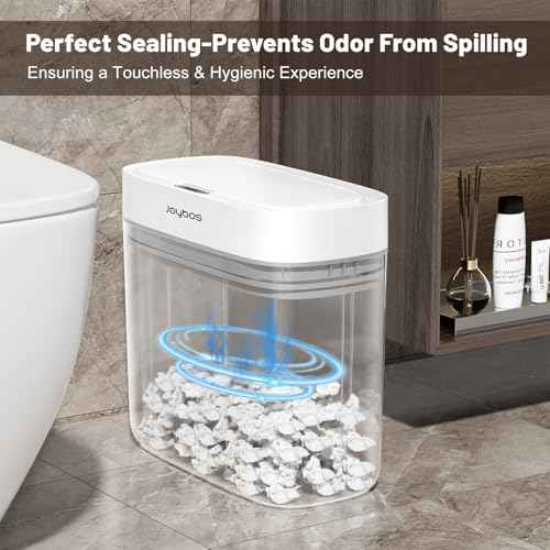 MOPALL Automatic Motion Sensor Bathroom Trash Can with Lid, 3.5 Gallon Touchless Garbage Can,Waterproof Smart Trash Can Small Waste Basket for Kitchen Bedroom Office Bathroom Living Room RV