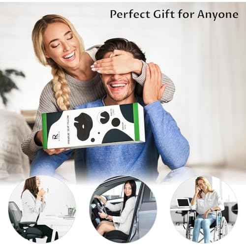 Ryoko Seat Cushion, X Large Memory Seat Cushion for Office Chairs, Car Seat, Airplane, Wheelchair, Pressure Relief Sciatica and Tailbone Pain Relief for Long Sitting Office Workers, Car Drivers