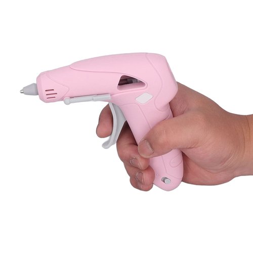 Cordless Hot Glue Gun, Rechargeable Handcraft Anti Scald Mouth Electric Glue Gun Wireless Heat Gun with 30 Glue Stick for Office School Home Repairs