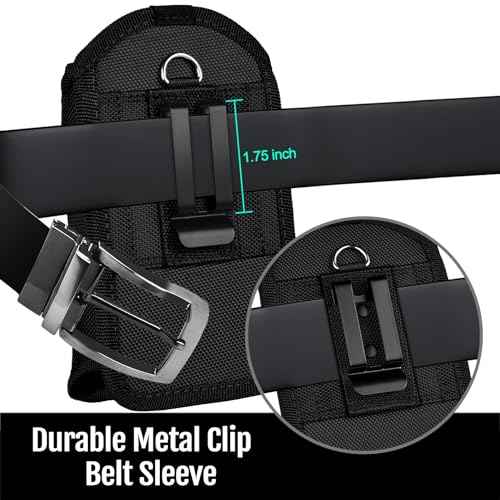 Scanner Holster Handle Series - Thick Quality, Large, Heavy Duty, Sturdy Metal Belt Clip, Durable, Pocket-Friendly, Compatible with Zebra Barcode, Black