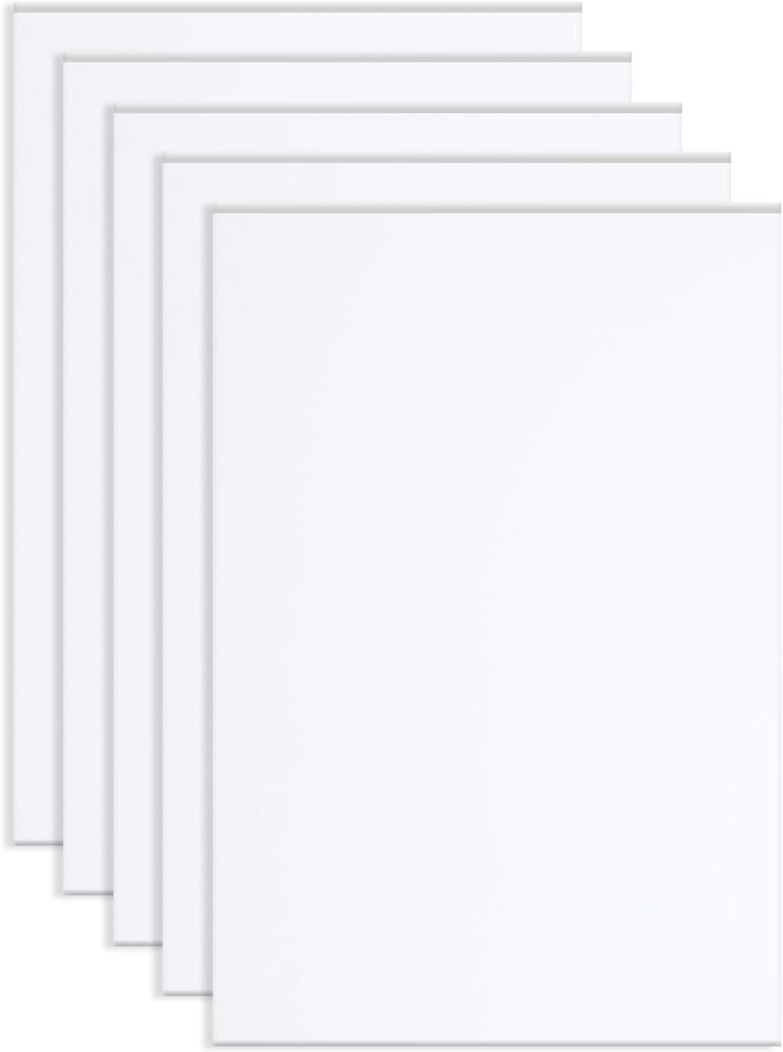 5 PCS White Foam Boards - 11 Inch Double-Sided Core Sheets for Art Crafts & Presentations