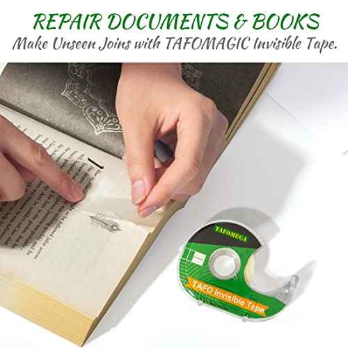 Invisible Tape, Clear, 24 Packs Writable Frosted Transparent Tape for Handmade Home Office Supplies Back to School 7/10 X 800 Inches