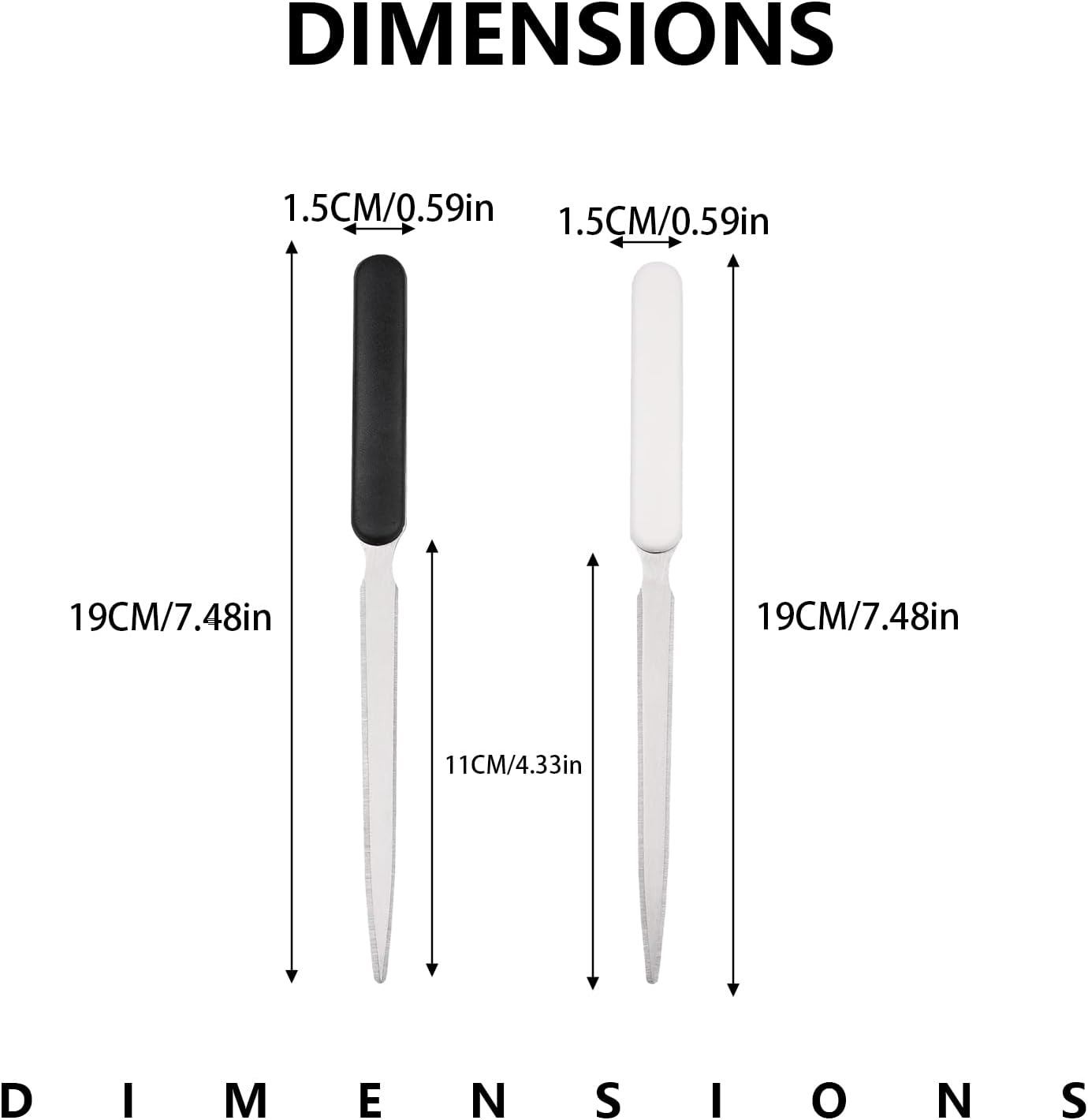 Skiennix Stainless Steel Letter Opener - Portable Plastic Handle Tool for Home & Office | 2 Pcs