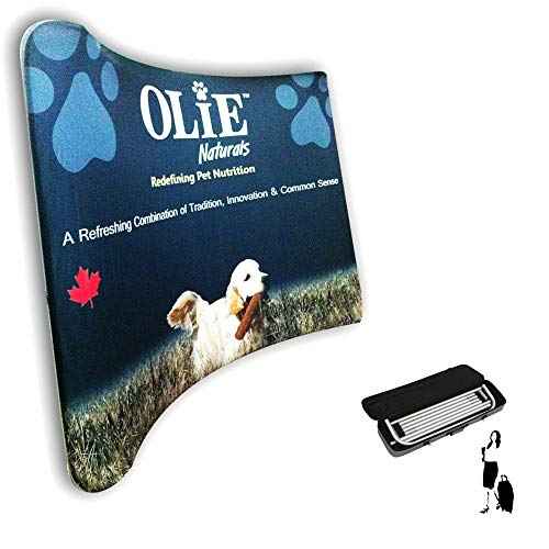 10ft Curved Trade Show Display Booth Graphics Included, Single Sided, Heat Transfer Fabric Tension Back Wall Displays Exhibit Banner
