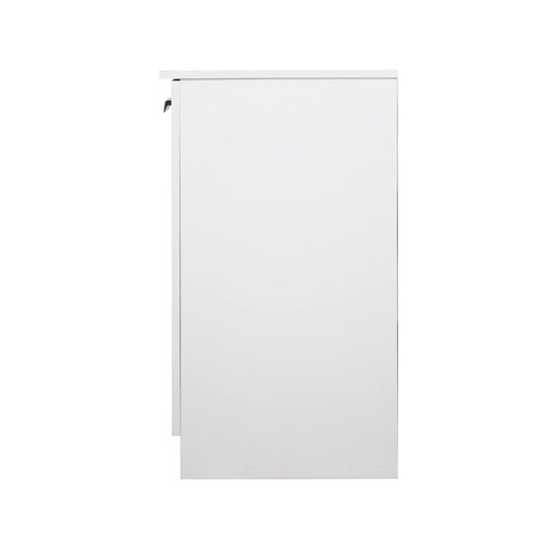 Saint Birch Alaska Wood 3 Door Credenza File Cabinet in White
