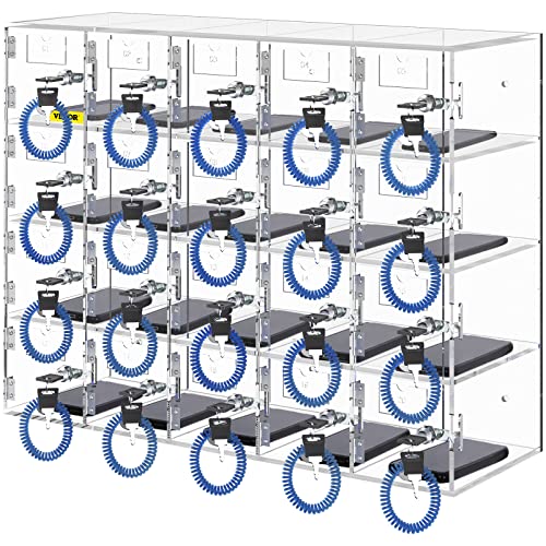 VEVOR Cell Phone Storage Locker, 20 Slots Acrylic Material with Door