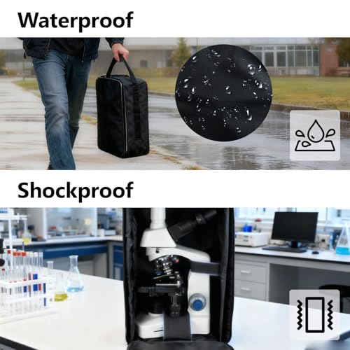 Microscope Carrying Case Waterproof Lightweight with Front Pockets - BEMAXYE