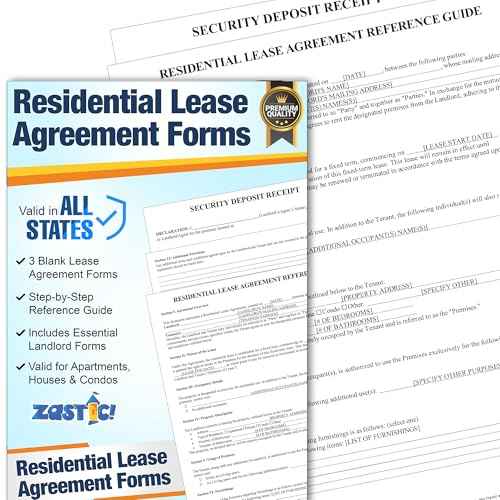 Comprehensive Residential Lease Agreement Forms: Includes 3 Blank Rental Forms & Reference Guide - Residential Rental Lease Agreements Forms for Rental Property Owners