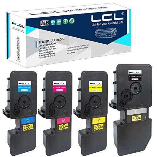 LCL TK5242 TK-5242 Toner Cartridge Replacement for Kyocera TK-5242K TK-5242C TK-5242M TK-5242Y 1T02R70US0 1T02R7CUS0 1T02R7BUS0 1T02R7AUS0 for ECOSYS M5526cdn M5526cdw P5026cdn P5026cd Printer (KCMY)