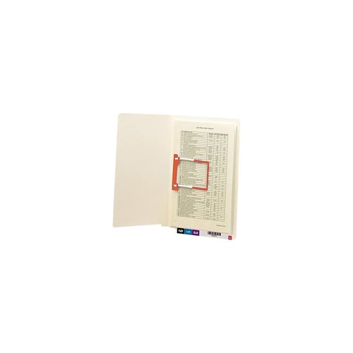 Smead End Tab Fastener File Folder, Shelf-Master® Reinforced Straight-Cut Tab, 1 U-Clip Fastener, Letter Size, Manila, 50 per Box (34112)