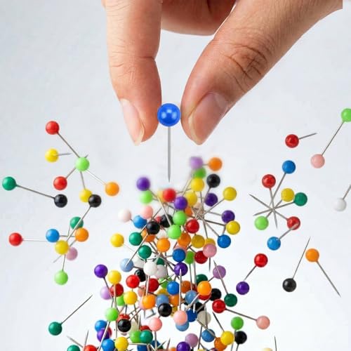 100 Pcs Map Pins Multi-Color – Kaileen Travel Map Push Pins, 10 Colors, 100 Count