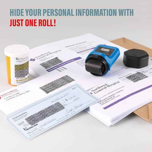 Trodat ID Protector Ink Roller ? Identity Theft Protection Roller Stamp ? incl. 3 Bonus Refill Inks