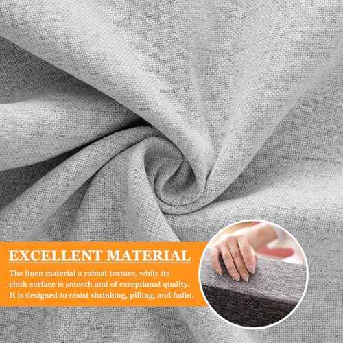 Couch Arm Rest Pillow, Linen Armrest Cushion, High Density Foam Armrest Cushion, Removable & Washable Rectangular Headboard Elbow Support for Armchair Sofa Bed,Beige-2pcs,7.9x7.9x19.7