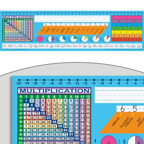 Really Good Stuff Vinyl Desktop Nameplates for Grades 3+ - Light Blue, 24 Pack