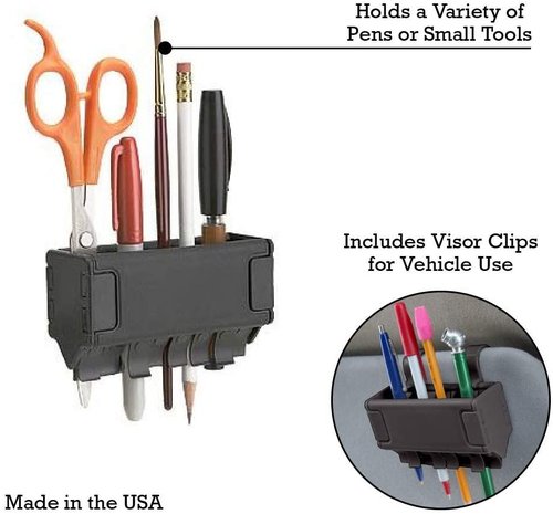 Easy To Use Products Pen Grip, Pencil Holder in Black (2 Pack)