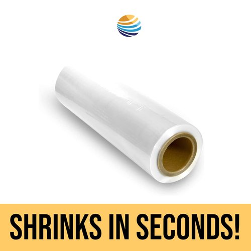 PrintFinish Shrink Wrap Film 14" x 525' Heat Wrap POF Centerfold - Polyolefin 75 Gauge High Quality Heavy Duty
