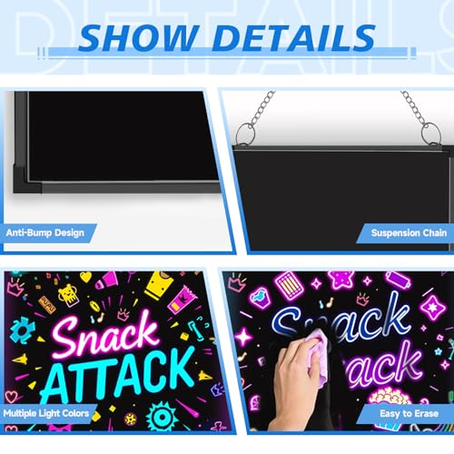 Hosim 32x24 Colorful LED Message Board Neon Sign for Business & Events