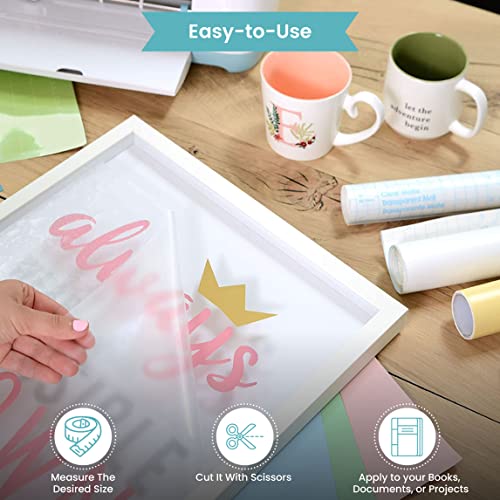Con-Tact Clear Adhesive Book Cover Liner 13.5" x 5' for Books & Documents