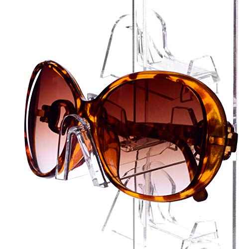 MOOCA Premium Acrylic Rotating Sunglasses & Eyewear Holder Display Sunglasses Organizer Stands Rack, 20 Frames