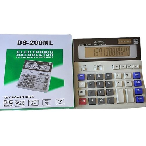 Desktop Office Large-Sized Calculator - Extra Large LCD Display 12-Digit Big Number Accounting With AA Battery & Solar Powered for Office Business Home Daily Use