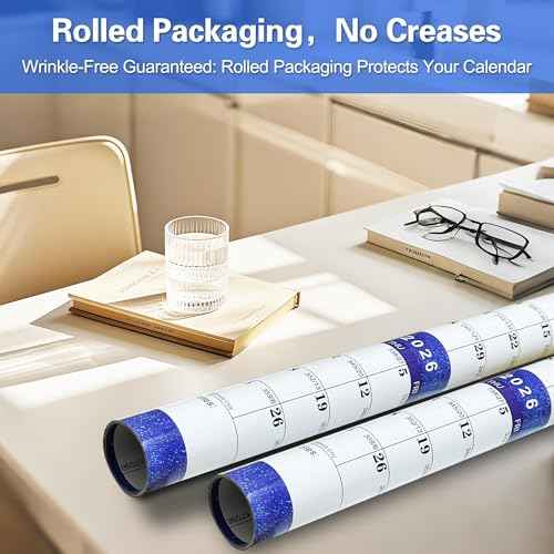 32" x 48" 2026 Wall Calendar Dry Erase - Large Starry Sky Calendar Wet & Dry Erasable Laminated 12 Month Annual Yearly Planner, Reversible, Horizontal/Vertical (2026 Wall Calendar)