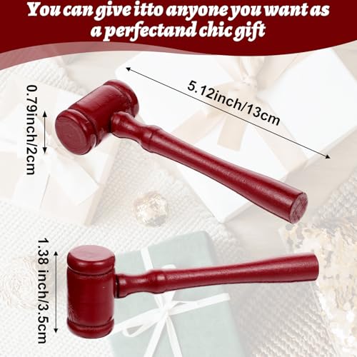 40 Pcs Mini Wooden Judge Gavel Set for Courtroom, Party & Office Decor