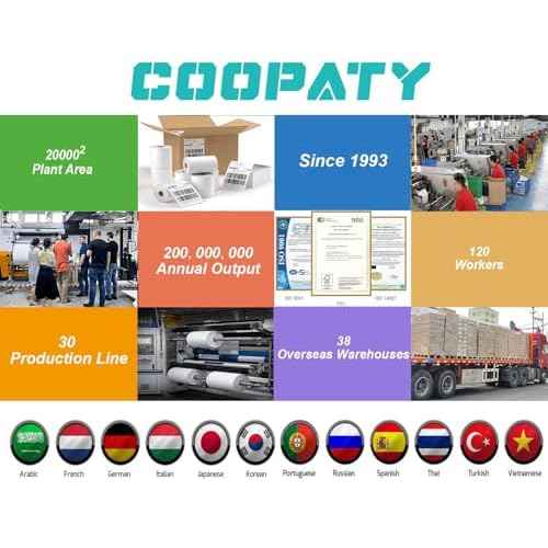 Coopaty Half Sheet Shipping Labels 8.5" x 5.5" Sticker Labels for Laser & Ink Jet Printers, 2 Per Page Self Adhesive Mailing Labels for Packages (500 Sheets, 1000 Labels)