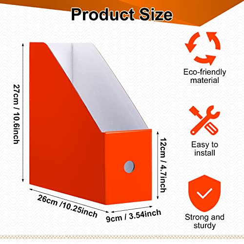 Thenshop 24 Pcs Magazine File Holders Classic Colorful – Kraft Cardboard Desk Organizers