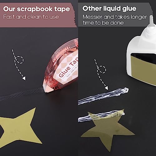 Secopad Scrapbook Tape Light-Colored Shell 4 Pack - Clear Double Sided Craft Tape
