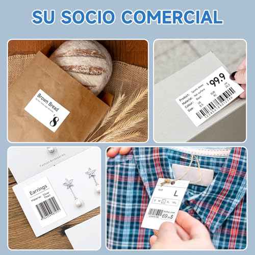 Label Maker Machine P1 2 Inch Thermal Printer Portable Bluetooth Shipping Label Printer Sticker Maker Labeling Machine Home Office School Business Use Rechargeable White