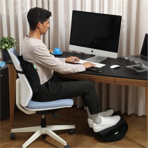 Upright GO Ergonomic Foot Rest | Gel Ventilated Memory Foam Stool for Under Desk
