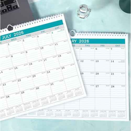 Calendar 2026, 12 Months from January 2026 to December 2026,11.5" x 14.6", with Julian Date