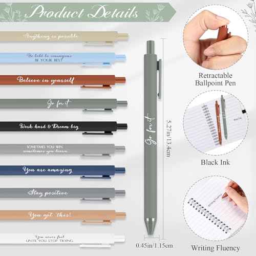 Tenceur 40 Set Employee Appreciation Gifts Bulk Inspirational Notebook Nurse Practitioner Week Motivational Pen Gifts for Coworker Nurse Rad Tech IEW Christmas (Classic Color)