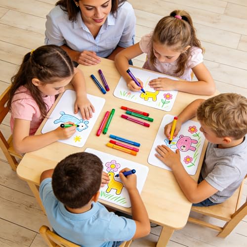 HSDAV 10 Pack Small Double-Sided Whiteboards - Blank Dry-Erase Boards for Office & Classroom (12x8 inches) - Variation: Blank Whiteboard