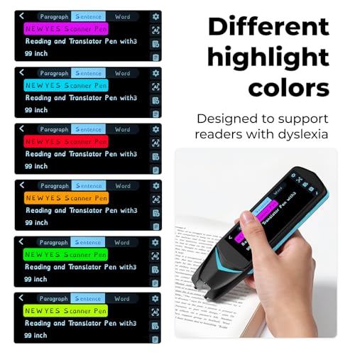 NEWYES AI Reading Pen for Dyslexia 3.99" Bluetooth OCR Translator & Scan Device