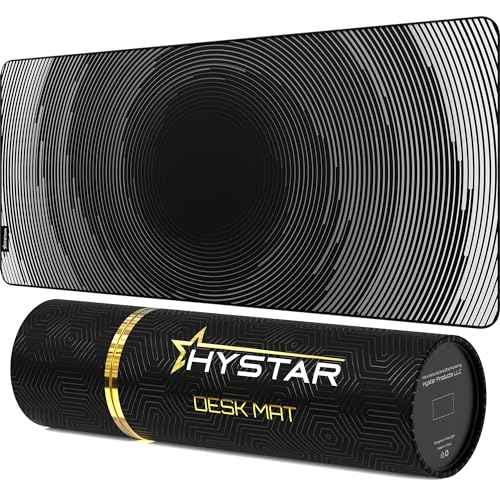 Hystar¢ç Extended Gaming Mouse Pad | XXL 36" x 16" | 5mm Thick, Waterproof Surface, Smooth Polyester Fabric, and Natural Rubber Base | Abyss