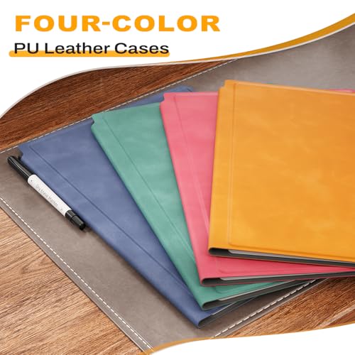 Orange Small Dry Erase Whiteboard 12x9 Inches Portable Double-Sided Folding Board with Pen