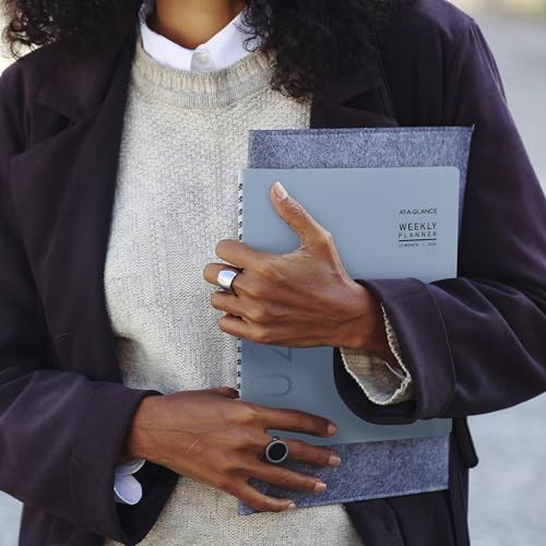 AT-A-GLANCE 2026 Planner, Weekly & Monthly, 8.25" x 11", Large, Contemporary Lite, Slate Blue (70940X2026)