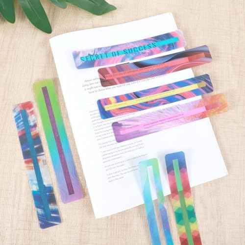 8Pcs Guided Reading Strips,Reading Trackers for Kids Dyslexia Tools Bookmarks Line Readers for Students Highlighter Trackers Teacher Education Supplies