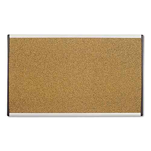 Quartet Bulletin Board, 30" x 18", Corkboard, Cubicle, Arc, Aluminum Frame (ARCB3018)