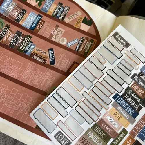 Bible Reading Tracker Bible Labels Bible Study Stickers Bible Study Supplies Unique Gifts for Bible Readers Beginning The Journey of Deeper Reading in The Bible (Classic Bookshelf)